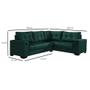 Imagem de Sofá de Canto 5 Lugares Dijon com Entrada USB Suede Verde