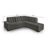 Imagem de Sofa de canto com chaise Roma Chumbo A88