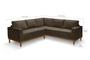 Imagem de Sofá De Canto Living 5 Lug. Toronto Com Base Retro Madeira de Reflorestamento - Veludo Marrom