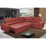 Imagem de Sofa de Canto Retrátil e Reclinável Cama inBox Austin 3,65X2,54 ou 2,54X3,65 Velusoft Vermelho