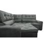 Imagem de Sofa de Canto Retrátil e Reclinável com Molas Cama inBox Austin 2,20m x 2,20m Suede Velusoft Cinza