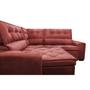 Imagem de Sofa de Canto Retrátil e Reclinável com Molas Cama inBox Austin 2,30m x 2,30m Velusoft Vermelho