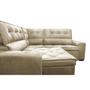 Imagem de Sofa de Canto Retrátil e Reclinável com Molas Cama inBox Austin 2,60m x 2,60m Suede Velusoft Bege