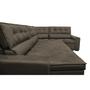Imagem de Sofa de Canto Retrátil e Reclinável com Molas Cama inBox Austin 3,85X2,64 ou 2,64X3,85 Velusoft Café