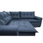 Imagem de Sofa de Canto Retrátil e Reclinável com Molas Cama inBox Oklahoma 2,40m Suede Velusoft Azul