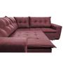 Imagem de Sofa de Canto Retrátil e Reclinável com Molas Cama inBox Oklahoma 2,40m Suede Velusoft Vinho