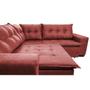 Imagem de Sofa de Canto Retrátil e Reclinável com Molas Cama inBox Oklahoma 2,50m Suede Velusoft Vermelho