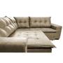 Imagem de Sofa de Canto Retrátil e Reclinável com Molas Cama inBox Oklahoma 2,60m Suede Velusoft Castor