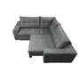 Imagem de Sofa de Canto Retrátil e Reclinável com Molas Cama inBox Oklahoma 2,60m Suede Velusoft Cinza