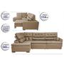 Sofá de Canto Retrátil e Reclinável com Molas Cama inBox Platinum Esquerdo 3,40x2,36 Suede Castor Imagem de Sofá de Canto Retrátil e Reclinável com Molas Cama inBox Platinum Esquerdo 3,40x2,36 Suede Castor