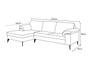 Imagem de Sofá de Couro Asti 3 lugares com Chaise Esquerda Marrom Bicolor - Mempra Design
