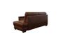 Imagem de Sofá de Couro Canto Marrocos 2 lugares com Chaise Direita Conhaque com Brilho - Mempra Design