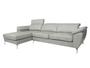 Imagem de Sofá de Couro Hannover 3 lugares com Chaise Baú Esquerda - Soft Gray