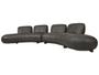 Imagem de Sofá de Couro Onix Big Chaise 4,20 m Soft Charcoal - Mempra
