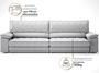 Imagem de Sofá de Duplo Molejo com Carregador USB, Retrátil e Reclinável Valencia 2,10m Linho Soft Prata- NETSOFAS