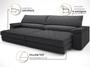 Imagem de Sofá de Duplo Molejo com Carregador USB, Retrátil e Reclinável Valencia 2,90m Linho Soft Grafite- NETSOFAS