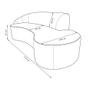 Sofá Decorativo 3 Lugares 210cm Abby Encosto Esquerdo Curvo Veludo Uva G15 - Gran Belo Imagem de Sofá Decorativo 3 Lugares 210cm Abby Encosto Esquerdo Curvo Veludo Uva G15 - Gran Belo