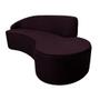 Sofá Decorativo 3 Lugares 210cm Abby Encosto Esquerdo Curvo Veludo Uva G15 - Gran Belo Imagem de Sofá Decorativo 3 Lugares 210cm Abby Encosto Esquerdo Curvo Veludo Uva G15 - Gran Belo