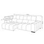 Imagem de Sofá Decorativo Barbosa 3 Lugares Sala de estar 250cm Reclinável e Retrátil Couro Off White G88 - Gran Belo