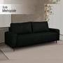 Imagem de Sofá Decorativo Sala de Estar Metropole 3 Lugares 200cm material sintético - Mozzelar