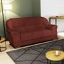 Imagem de Sofá EZ Lisboa Plus 3 lugares com Tecido Veludo - Ferrugem