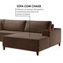 Imagem de Sofá Grécia 4 lugares com Chaise Bouclê 2,90M