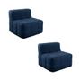 Imagem de Sofá Guldi Popup com 2 Módulos Centrais Linho Azul
