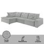 Imagem de Sofá Hércules Linho 2 Módulos 120cm B25cm+Chaise 130cm Meu Sofá Online