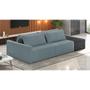 Imagem de Sofá Ilha 2 Lugares Living 232cm Modulado Sala Lary Bouclê Azul/PU Pto K01 - D'Rossi
