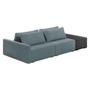 Imagem de Sofá Ilha 2 Lugares Living 232cm Modulado Sala Lary Bouclê Azul/PU Pto K01 - D'Rossi