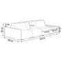 Imagem de Sofá Ilha 3 Lugares Living 402cm Modulado para Sala Lary Linho/PU Pto K01 - D'Rossi