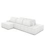 Imagem de Sofá Ilha com Encosto e Almofadas Delta 375cm Modulado Chaise e Puffs Bouclê Off white G52 - Gran Belo