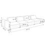 Imagem de Sofá Ilha com Encosto e Almofadas Móveis Olimpo 465cm Modulado Bouclê Bege G45 - Gran Belo