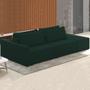 Imagem de Sofá Ilha Modular com Puff para Sala Living 232cm Georgia K04 Veludo Verde - Mpozenato