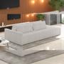 Imagem de Sofá Ilha Modular Para Sala 232cm com Puff Dublin K01 Bouclê Creme - Lyam Decor