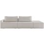 Imagem de Sofá Ilha Modular Para Sala 232cm com Puff Dublin K01 Bouclê Creme - Lyam Decor