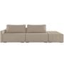 Imagem de Sofá Ilha Modular para Sala 232cm com Puff Dublin K01 Linho Bege - Lyam Decor