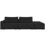 Imagem de Sofá Ilha Modular Para Sala 252cm com Puff Dublin K01 Veludo Preto - Lyam Decor