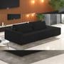 Imagem de Sofá Ilha Modular Para Sala 252cm com Puff Dublin K01 Veludo Preto - Lyam Decor