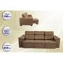 Imagem de Sofa Itália 2,02 Mts Retrátil e Reclinavel Tecido Suede Café - Cama InBox
