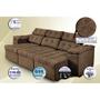 Imagem de Sofa Itália 2,02 Mts Retrátil e Reclinavel Tecido Suede Café - Cama InBox