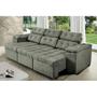 Imagem de Sofa Itália 2,02 Mts Retrátil e Reclinavel Tecido Suede Cinza - Cama InBox