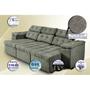 Imagem de Sofa Itália 2,02 Mts Retrátil e Reclinavel Tecido Suede Cinza - Cama InBox