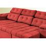 Imagem de Sofa Itália 2,02 Mts Retrátil e Reclinavel Tecido Suede Vermelho - Cama InBox