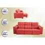 Imagem de Sofa Itália 2,02 Mts Retrátil e Reclinavel Tecido Suede Vermelho - Cama InBox