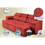 Imagem de Sofa Itália 2,02 Mts Retrátil e Reclinavel Tecido Suede Vermelho - Cama InBox