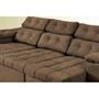 Imagem de Sofa Itália 2,62 Mts Retrátil e Reclinavel Tecido Suede Café - Cama InBox
