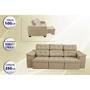 Imagem de Sofa Itália 2,82 Mts Retrátil e Reclinavel Tecido Suede Castor - Cama InBox