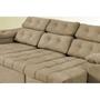 Imagem de Sofa Itália 2,82 Mts Retrátil e Reclinavel Tecido Suede Castor - Cama InBox