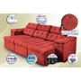 Imagem de Sofa Itália 2,82 Mts Retrátil e Reclinavel Tecido Suede Vermelho - Cama InBox